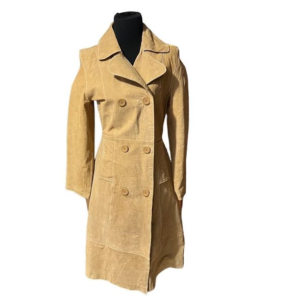 Jackets & Blazers - Leather trench coat